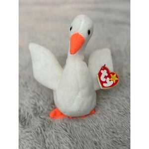 Ty Beanie Babies Gracie the Swan 1996 White Plush Bird Style 4126 with Tags